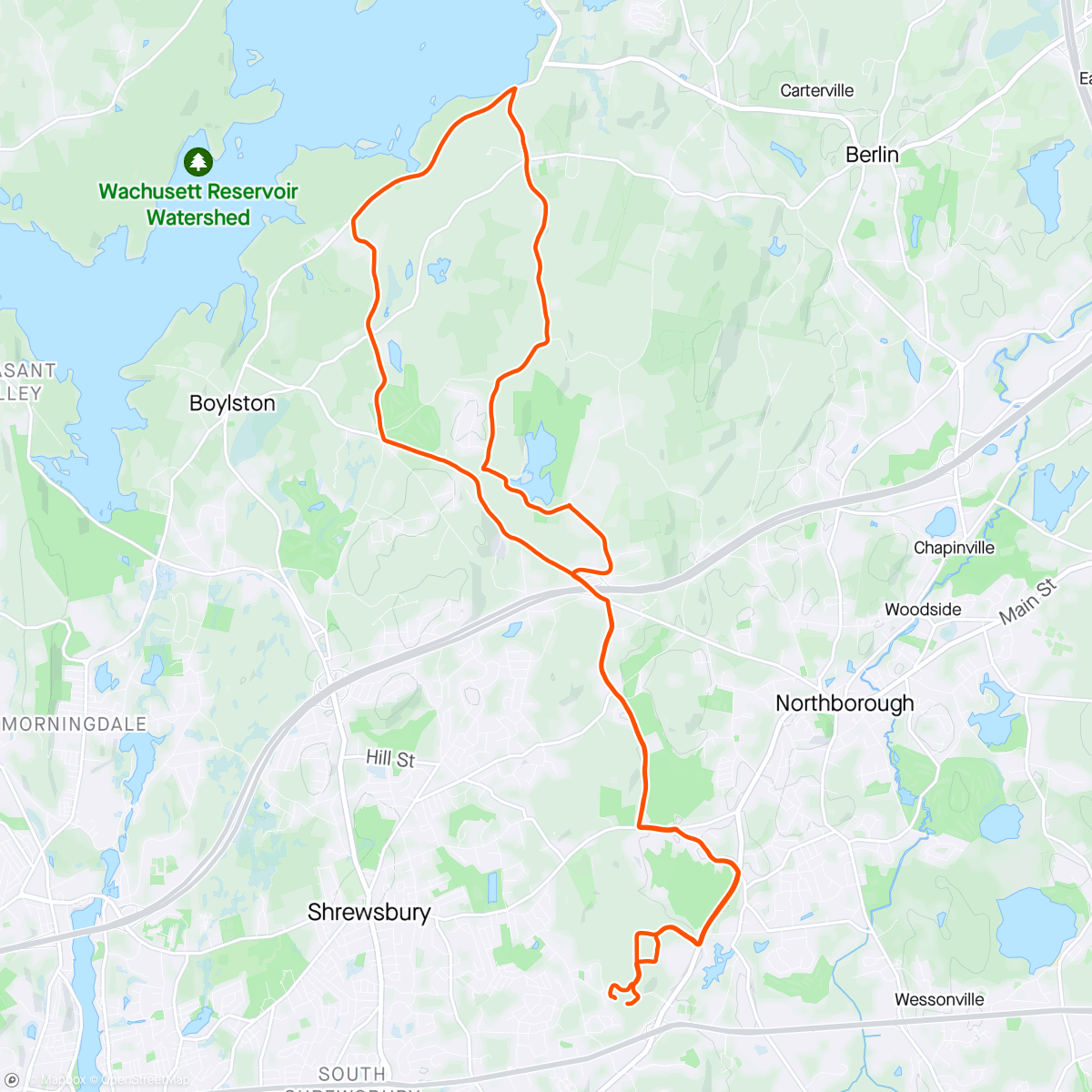 Map of the activity, Afternoon Ride in the sun ☀️