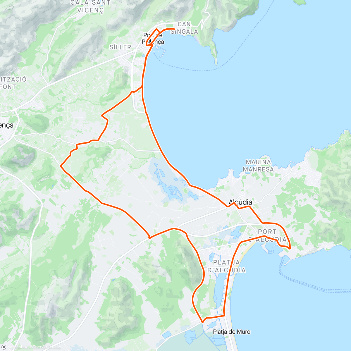 Map of the activity, Alcudia loop