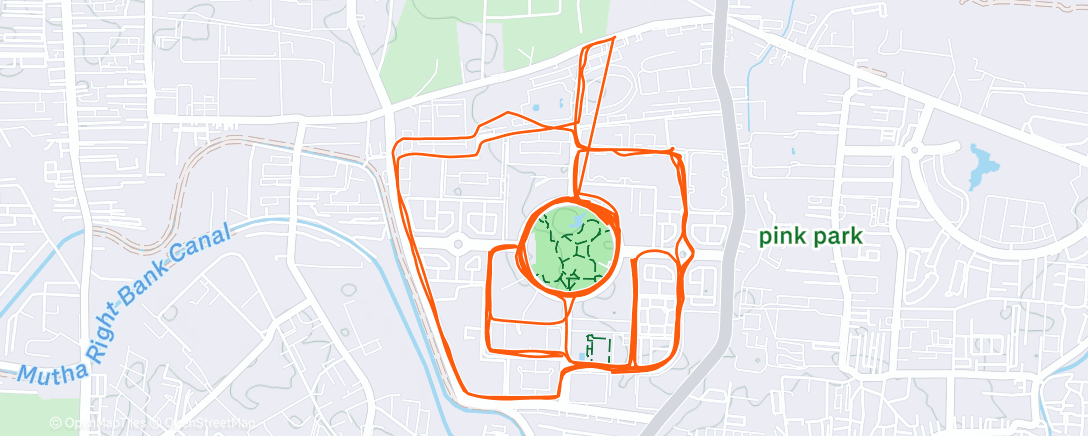 Map of the activity, Afternoon Run
