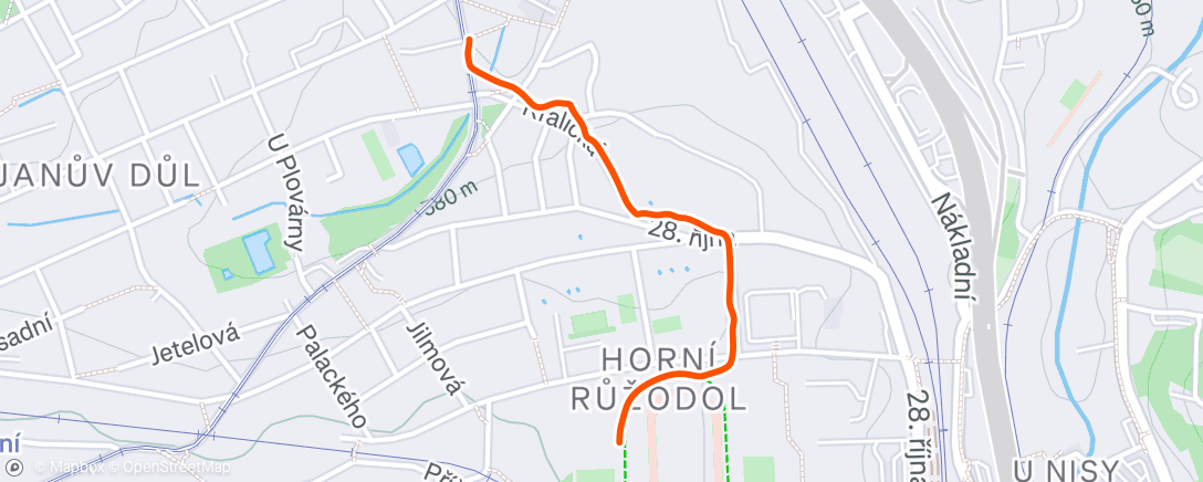 Map of the activity, Afternoon Walk