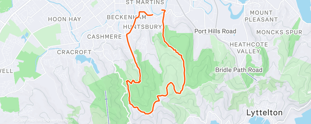 Map of the activity, Morning Trail Run