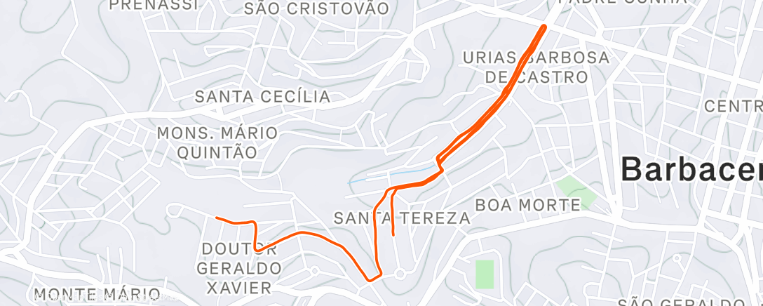 Map of the activity, Corrida 2