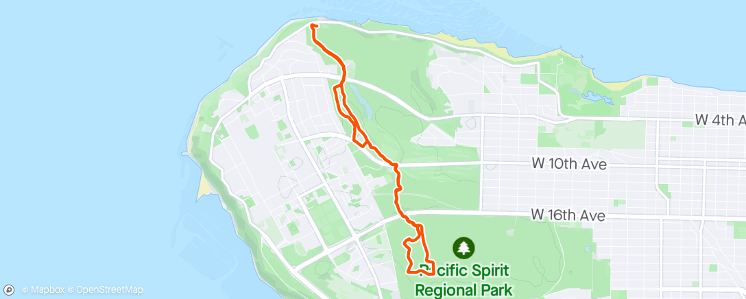 Map of the activity, Trail walk