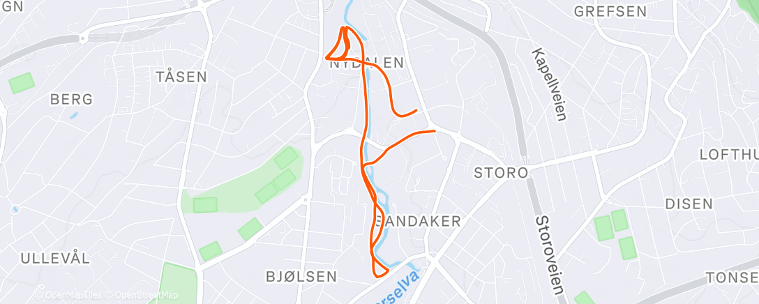 Map of the activity, Uke 5 Dag 2 – inkl. fem drag opp Bruksveien