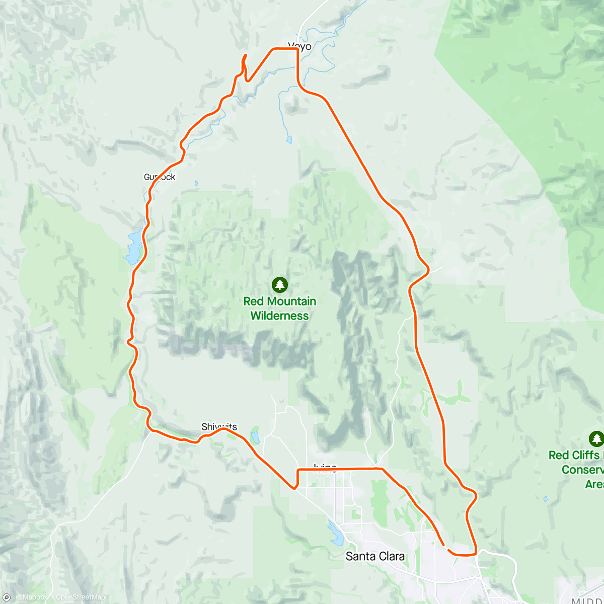 Map of the activity, ROUVY - Veyo Loop | UTAH | USA