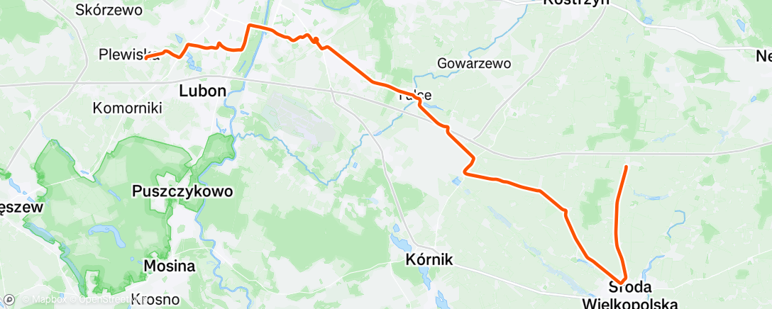 Map of the activity, Afternoon Ride