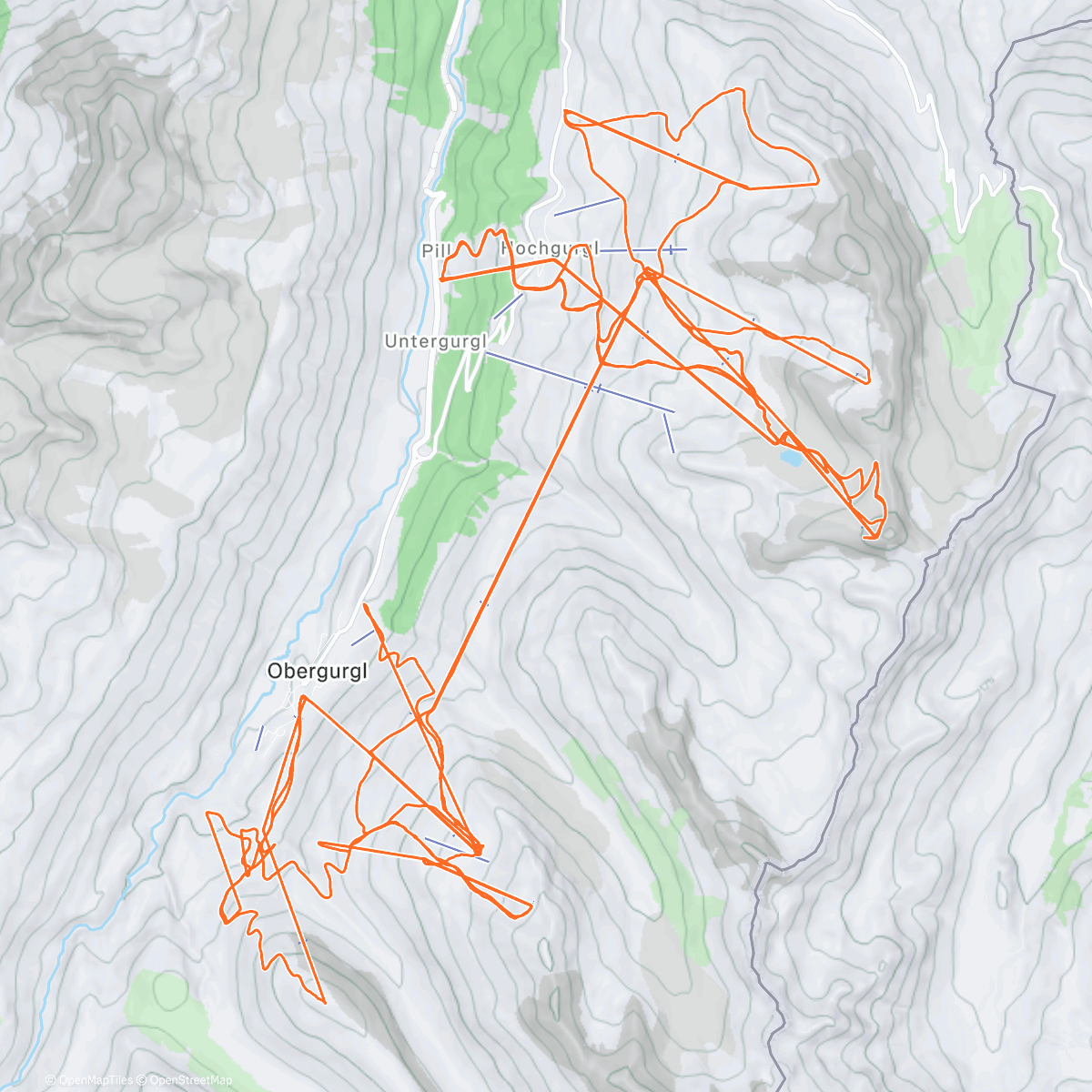 Map of the activity, Gurgl / Obergurgl ☀️☀️☀️⛷️⛷️⛷️😎