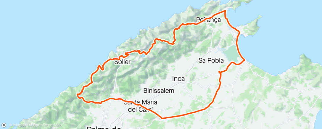 Karte der Aktivität „Mallorca dag 4.   Årets lange.”