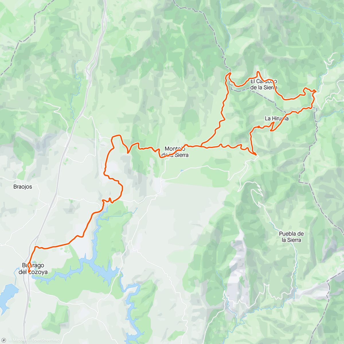 Map of the activity, 4 picos a la saca