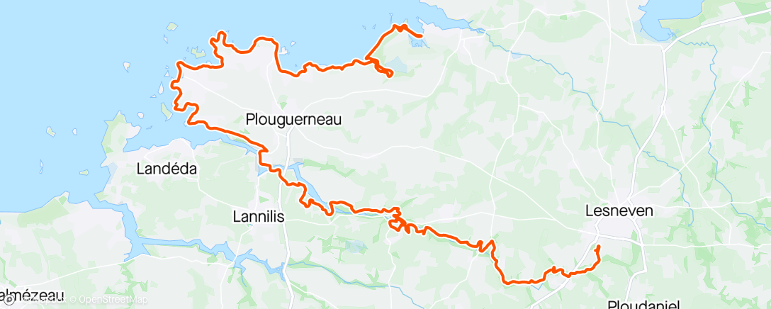 Map of the activity, Trail de l’Aber Wrach