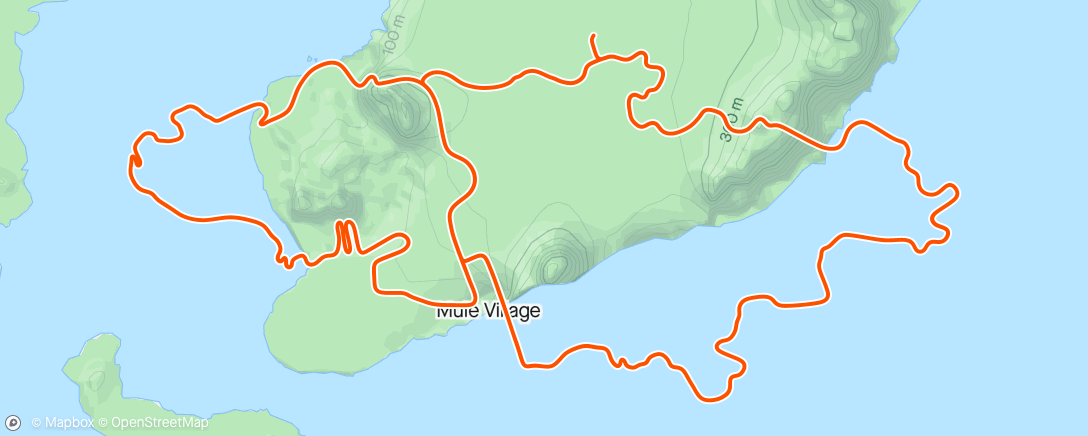 Mapa da atividade, Zwift - DIRT Xtra Long Ride