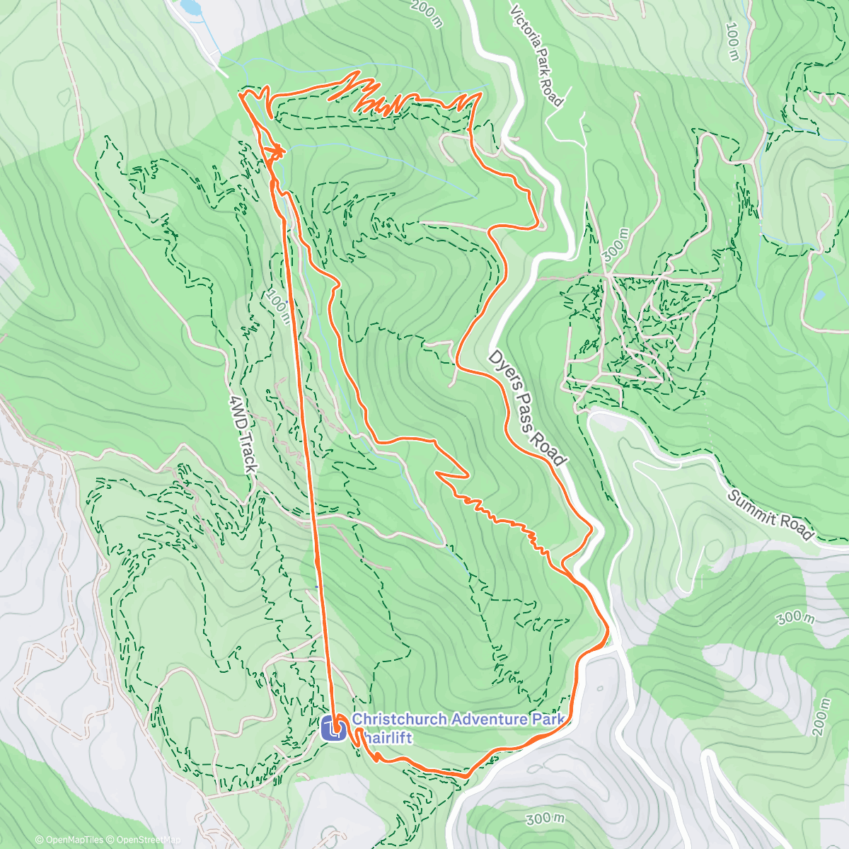 Map of the activity, Milo & Me with new bonus CAP ridgeline trail. Bossed it