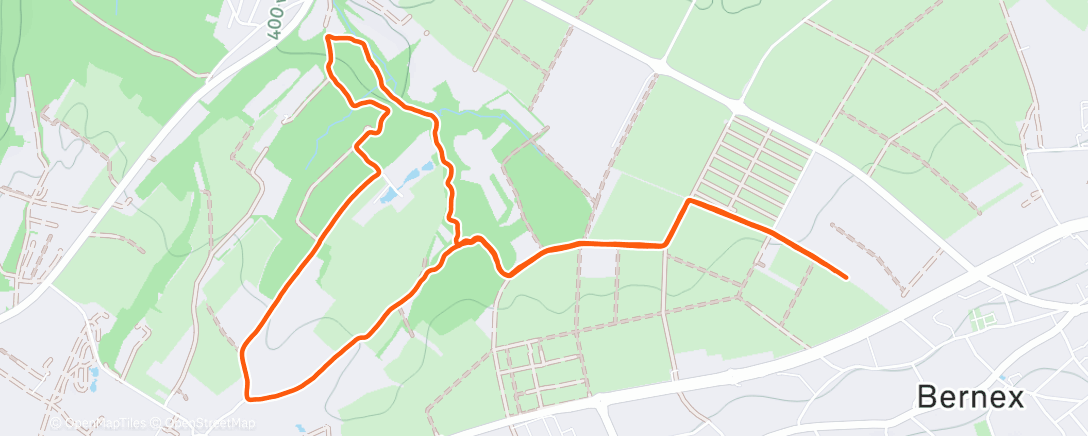 Map of the activity, Morning Run
