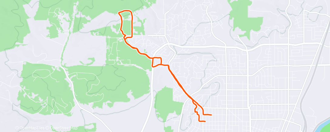 Map of the activity, Morning Run