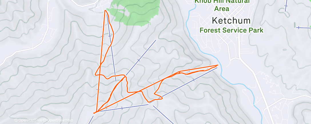 Карта физической активности (Slopes - A day skiing at Bald Mountain - Sun Valley)
