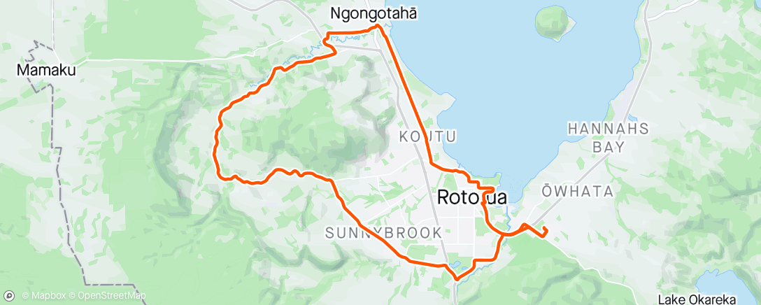 Map of the activity, Sunshine pedal