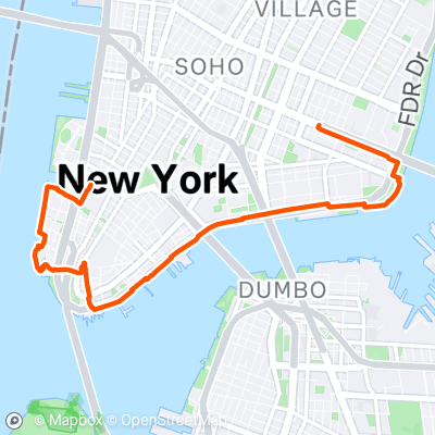 NYRR Running Routes: Lower Manhattan | 4.5 mi Running Route on Strava