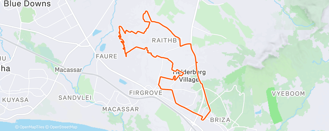 Map of the activity, Morning Mountain Bike Ride