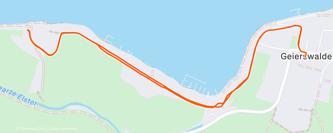 Map of the activity, Afternoon Run