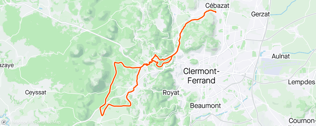 Mapa da atividade, Sortie VTT en soirée