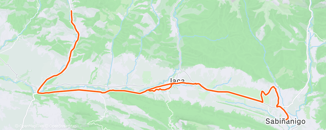 Map of the activity, Bicicleta por la mañana