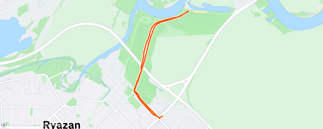 Map of the activity, Evening Run