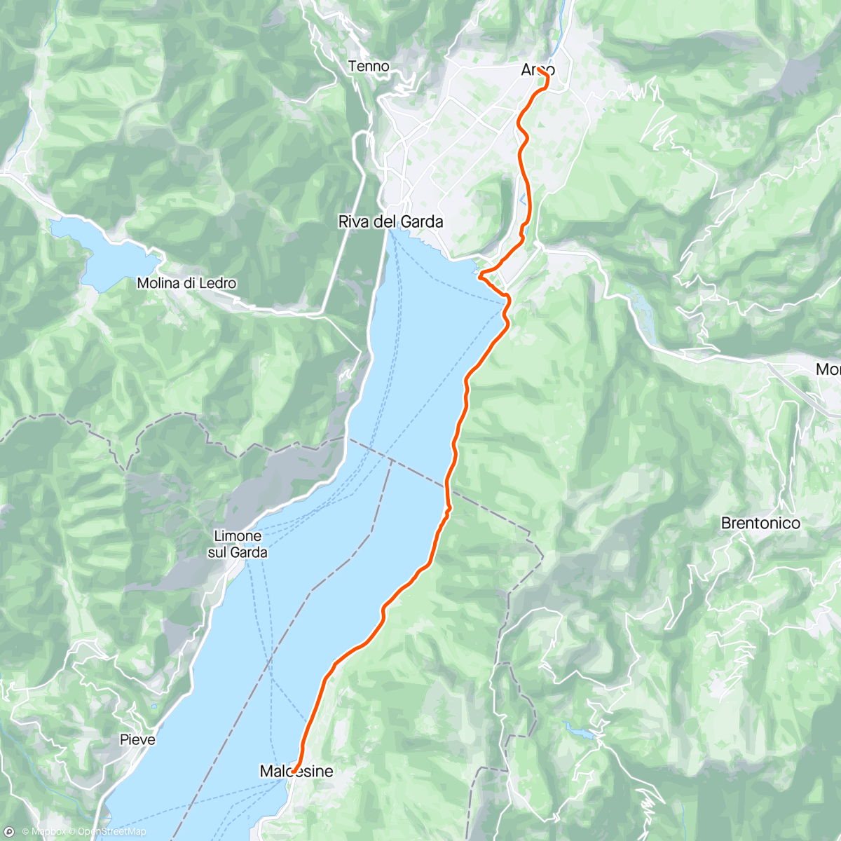 Map of the activity, Mezza maratona Garda Lake X-bionic con la prima donna