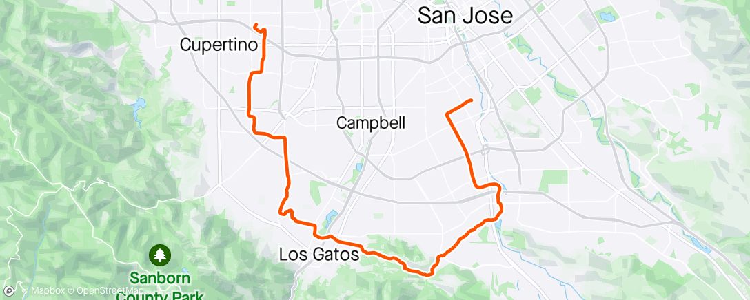 Map of the activity, Commute with Jason