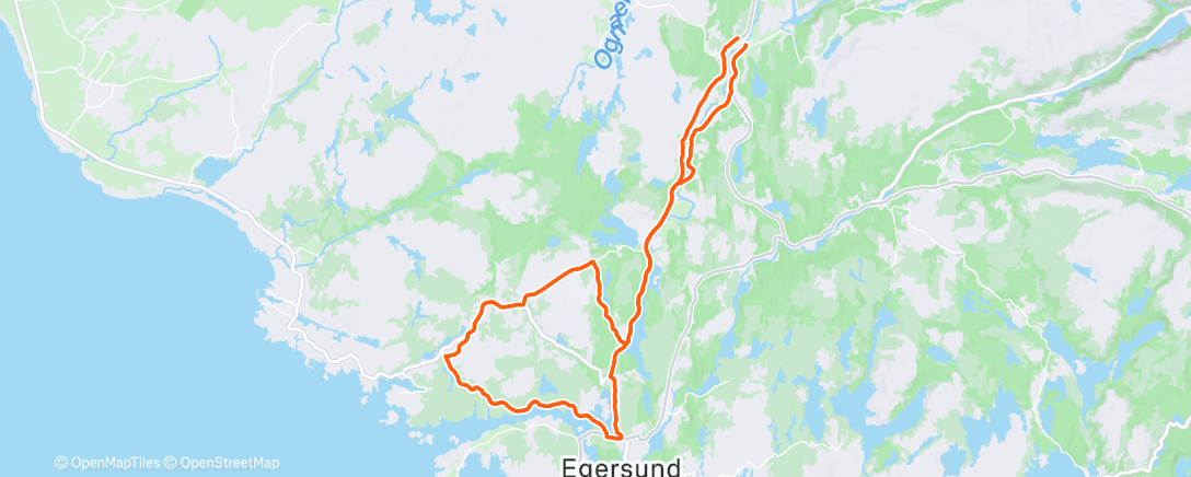 Map of the activity, Lunch Mountain Bike Ride