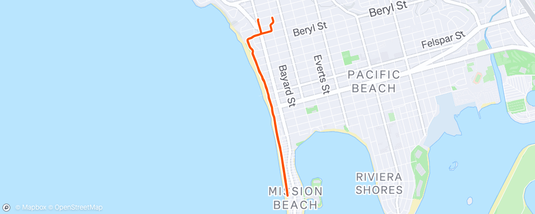 Map of the activity, Morning Run