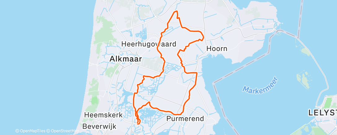 Map of the activity, Morning Ride