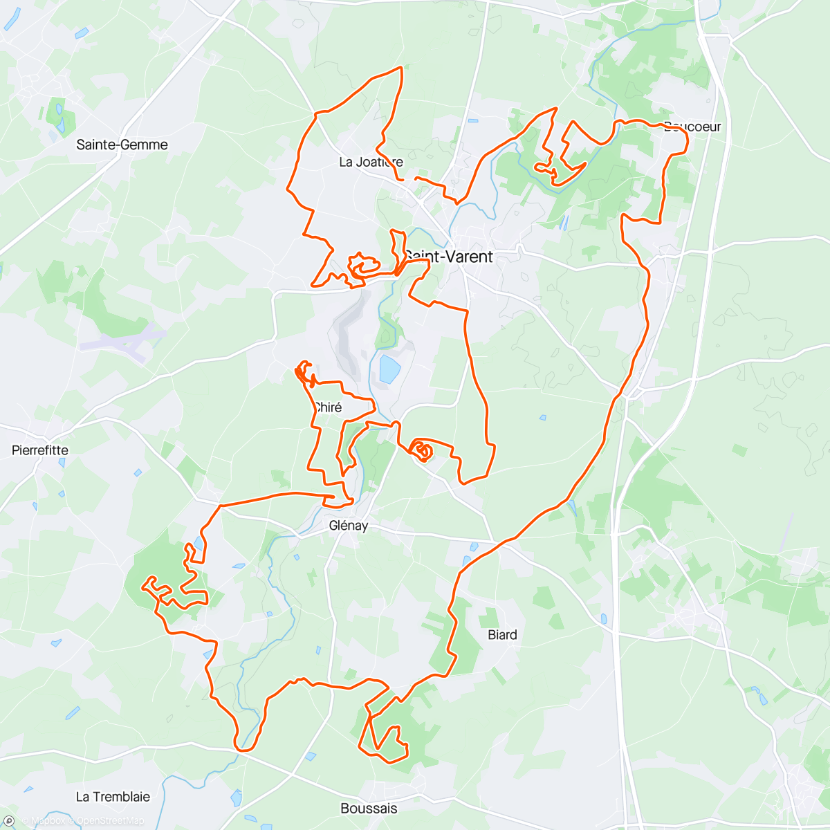 Map of the activity, Sortie rando saint varent