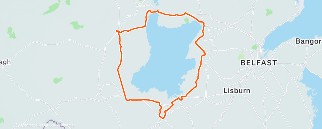 Карта физической активности (lap of the lough ft 15k with wahoo paused)