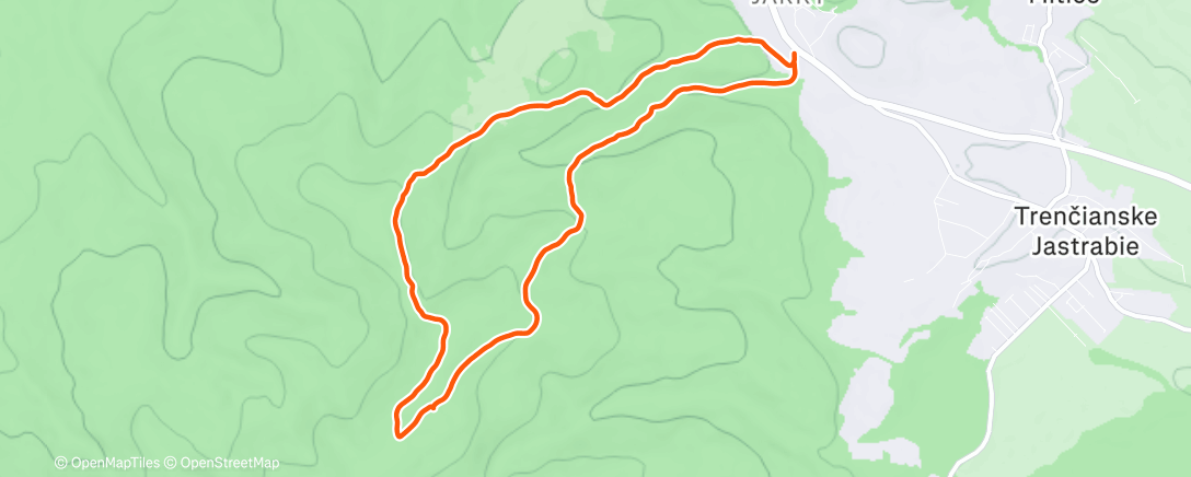 Карта физической активности (Afternoon Hike)