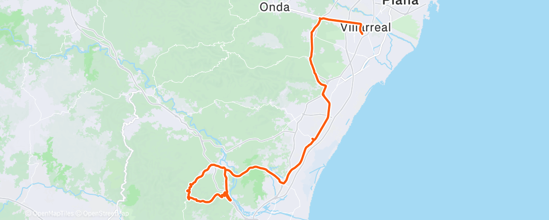 Map of the activity, Pedalata dell'ora di pranzo