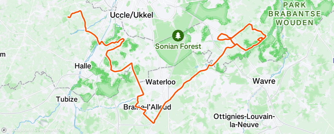 Map of the activity, Back racing with the girls 🥳🇧🇪