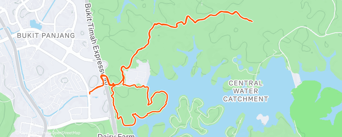 Map of the activity, Morning Trail Run