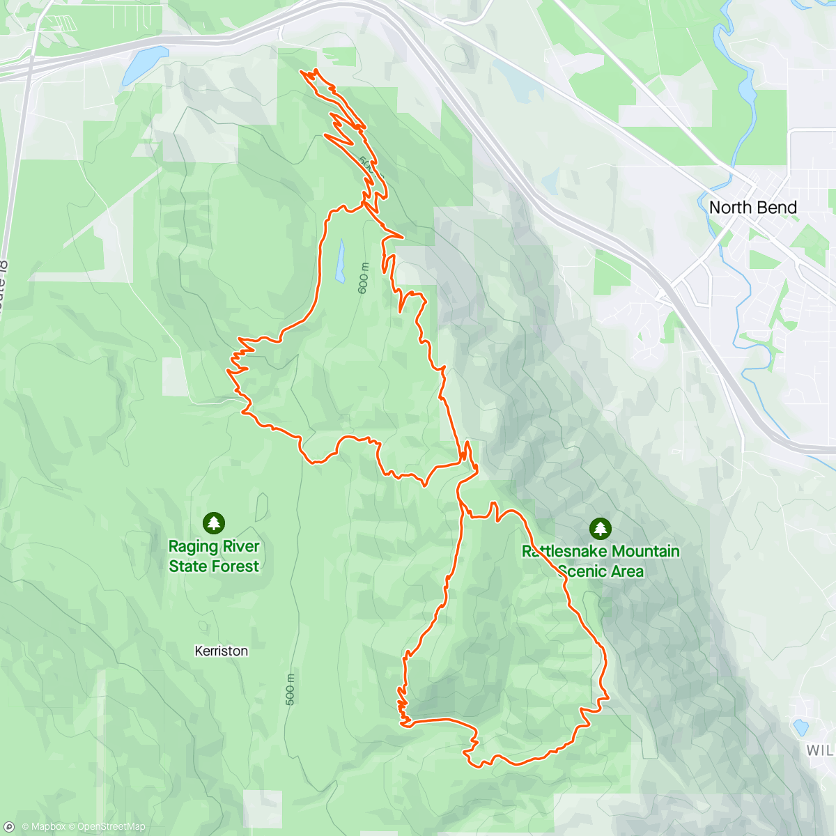 Map of the activity, Raging Soul Ride