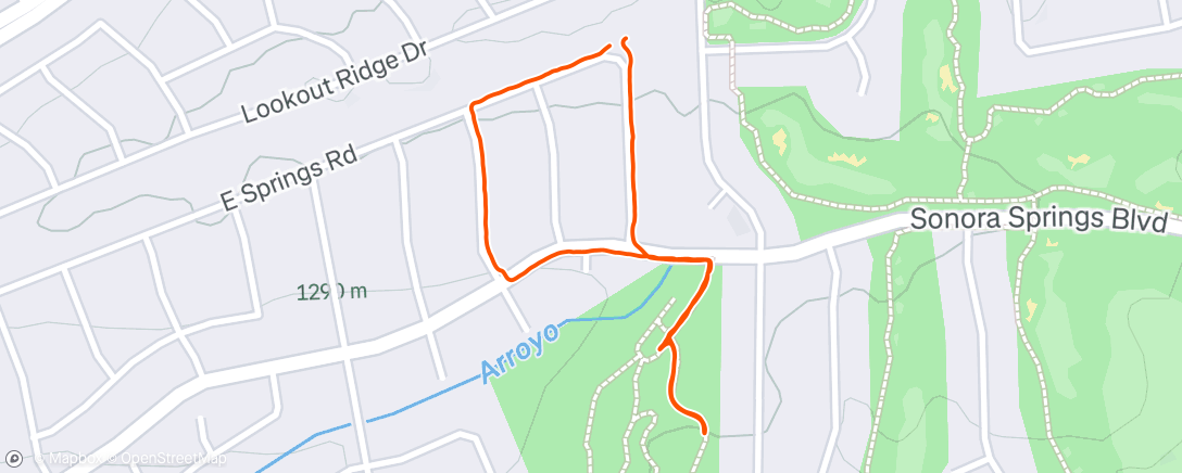 Map of the activity, Afternoon Walk