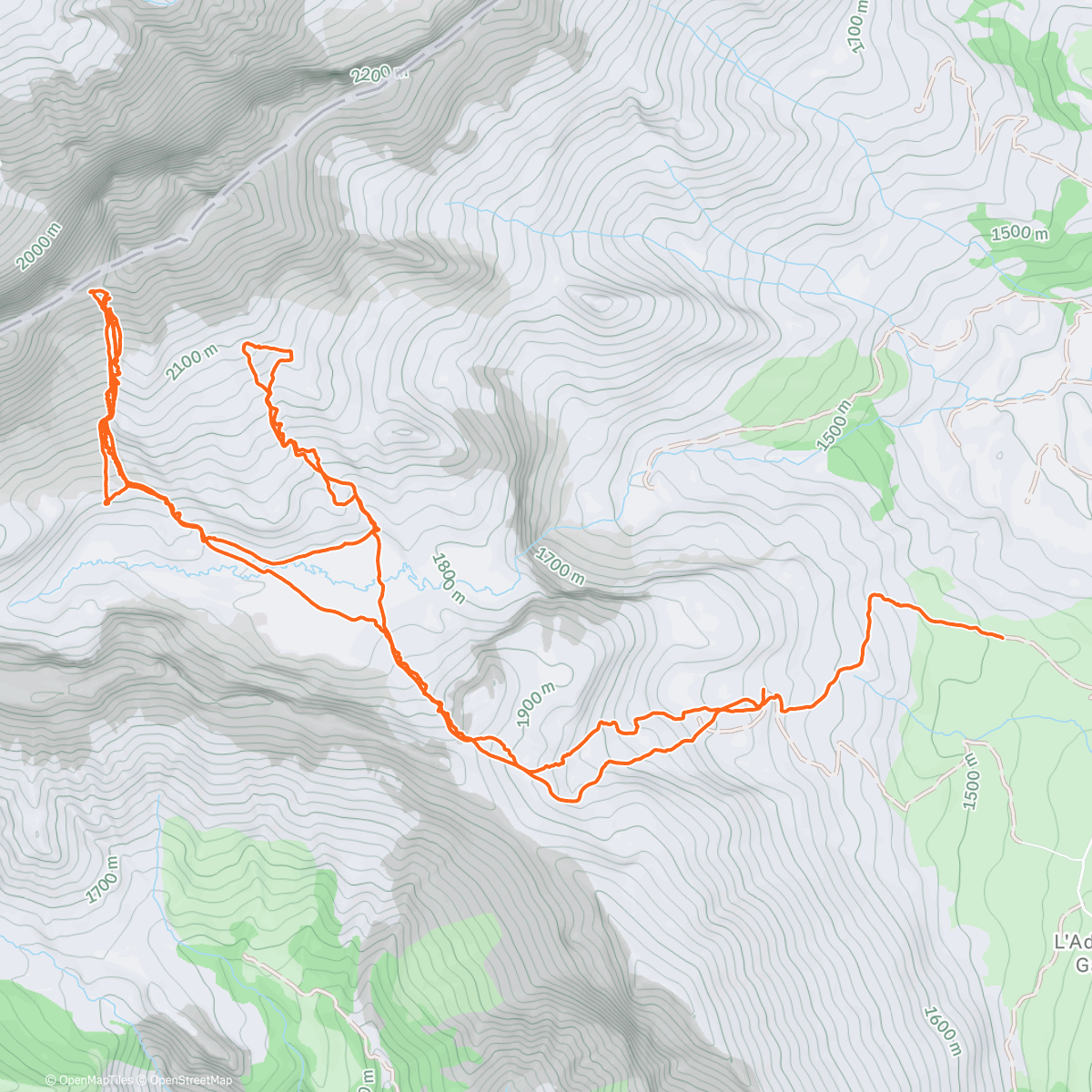 Карта физической активности (Entre la Rama et Aiguilles)