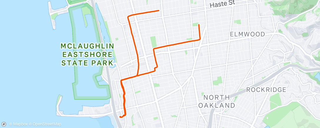 Map of the activity, Evening Ride