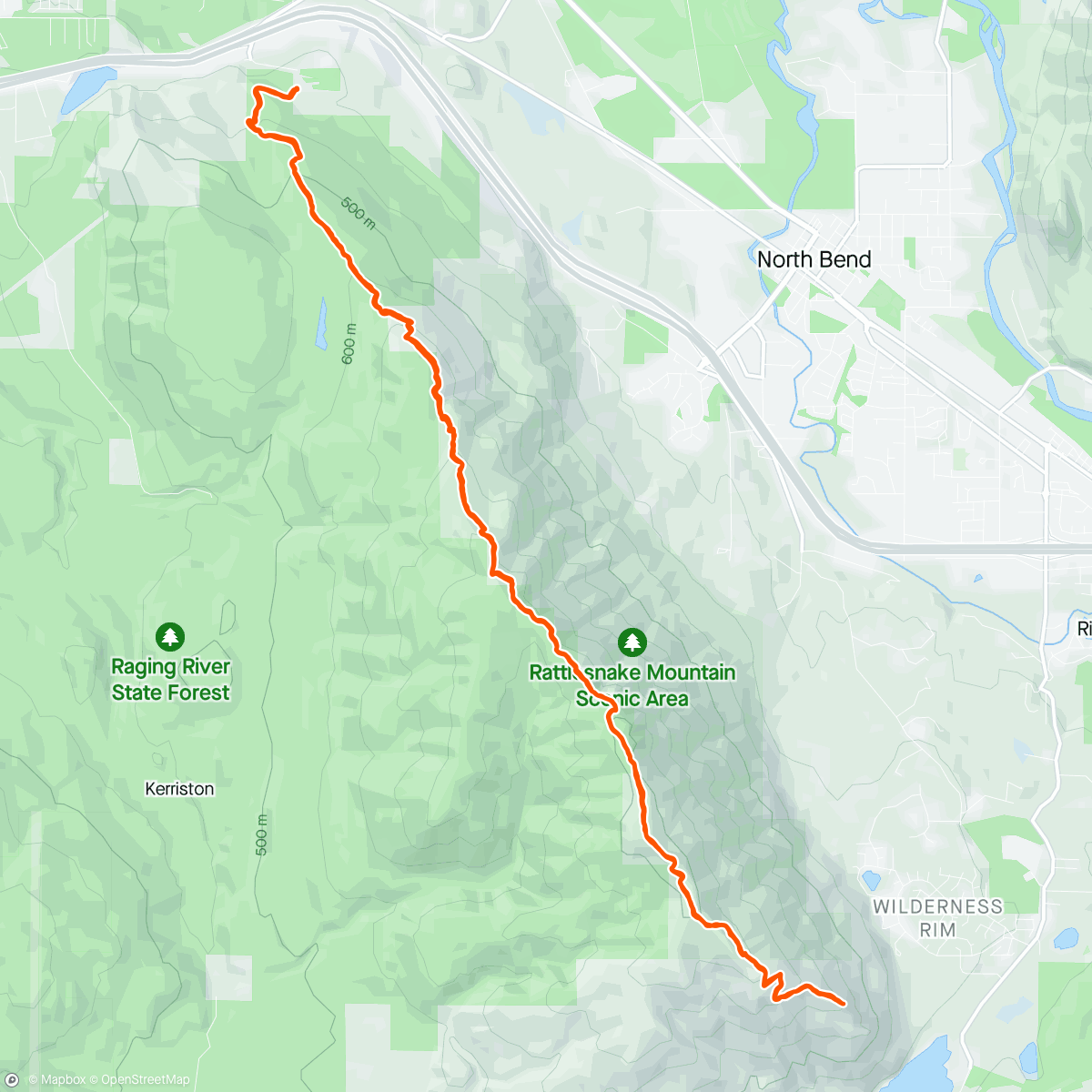 Map of the activity, Rattlesnake Mountain OAB