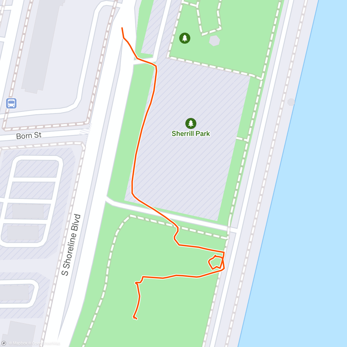 Map of the activity, Walking to car 😀