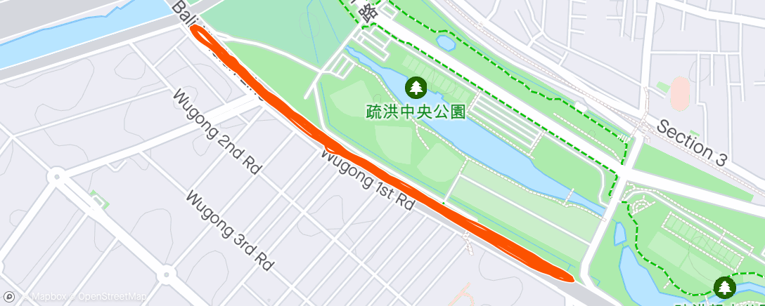 Map of the activity, 午間跑步