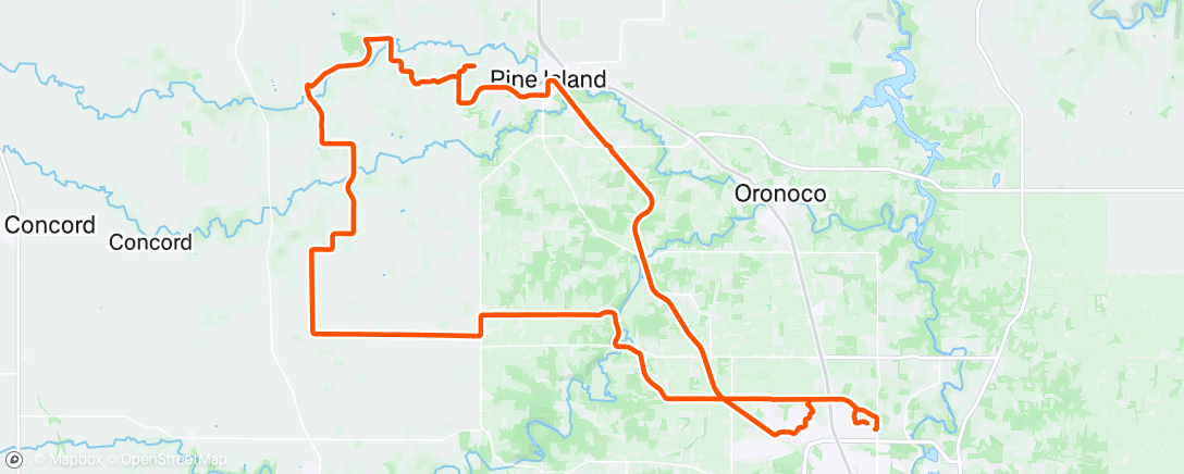 Map of the activity, Morning Gravel Ride
