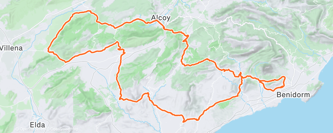 Map of the activity, Fietsen