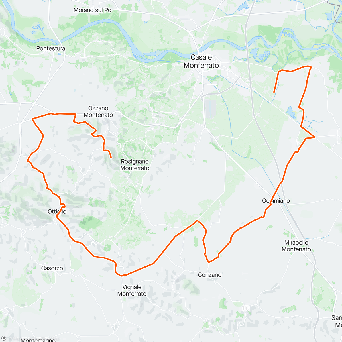 Map of the activity, Alpi challenge ciclo scalata 🥇
