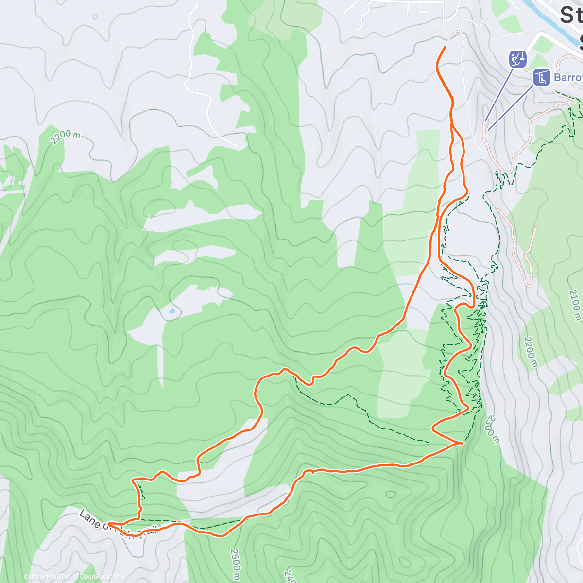 Map of the activity, First ski day of 2026