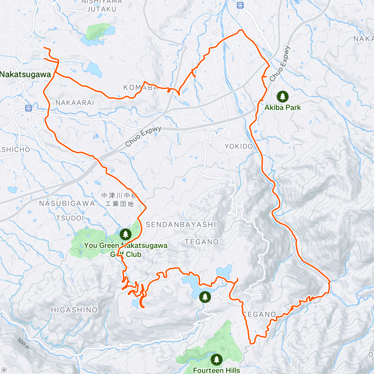 Map of the activity, MTBライド納め