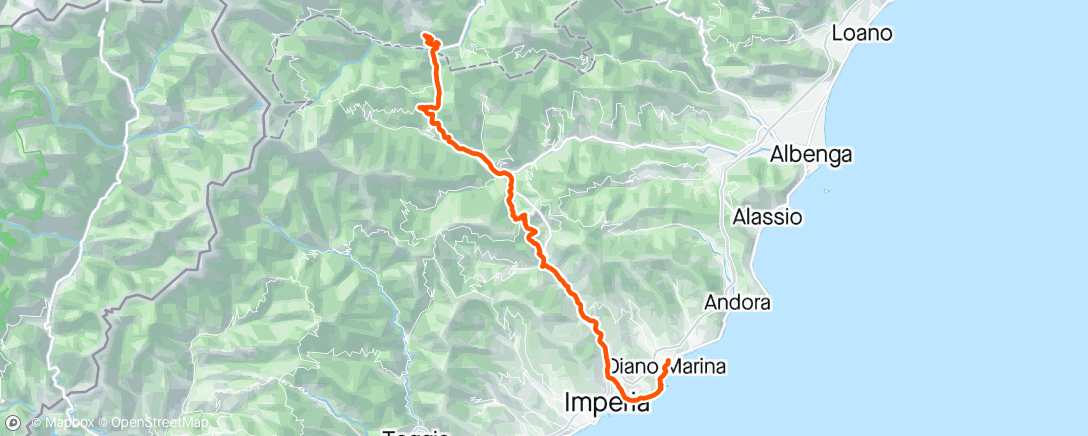 Map of the activity, Giro pomeridiano